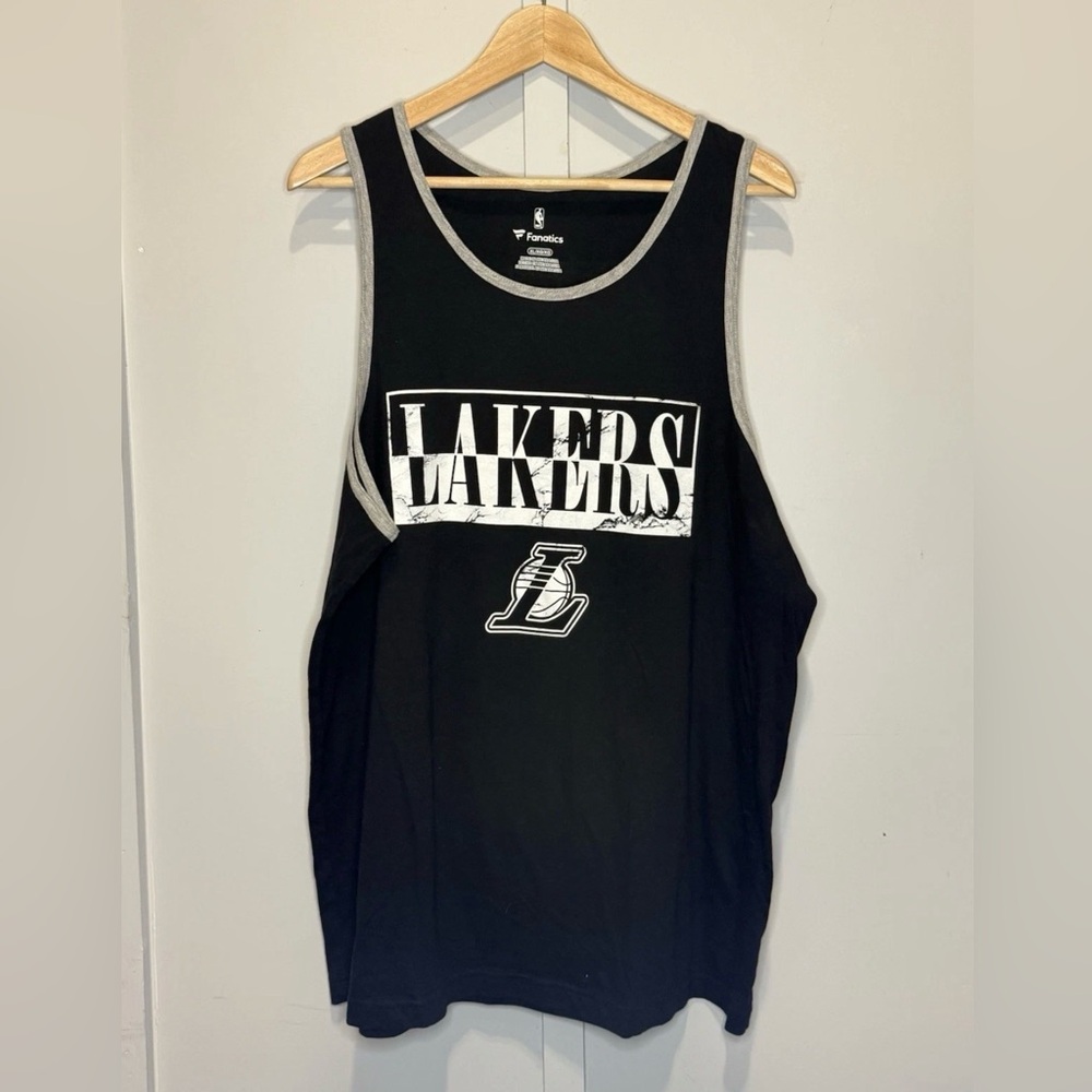 Los Angeles Lakers LeBron James #23 Fanatics Black Tank Top Shirt Men’s XL